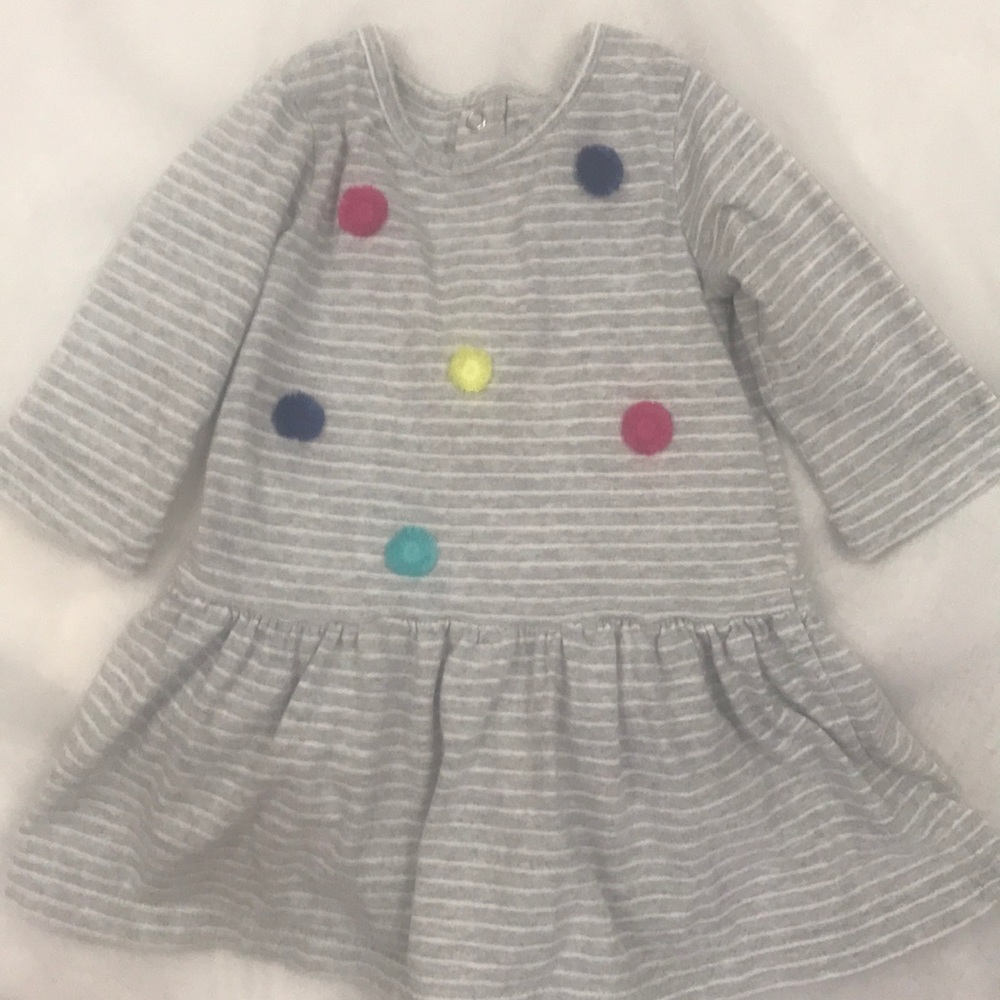 Carter’s grey/white striped dress Size 18 …
